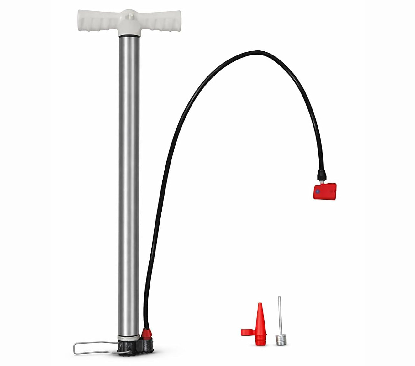 Manual Aluminium Air Pump with T-Handle, Flexible Hose with Spout