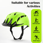 Bicycle Helmet, Neon Green With Black