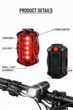 Bolt Bikes LED Light Set, Front Headlight and Rear Tail Light