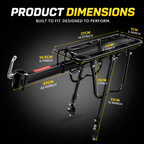 Universal Bicycle Adjustable Heavy Duty Cycle Carrier | Up to 65 kg Load | Luggage Rack