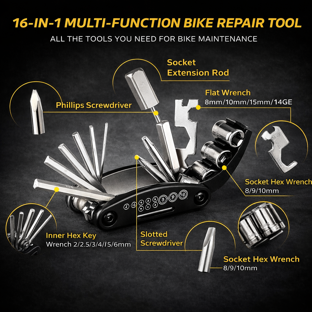 16 in 1 Multi-Functional ToolKit |  All Purpose Toolkit