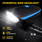 Light & Horn | 2 in 1 LED Cycle Front Lights with Horn
