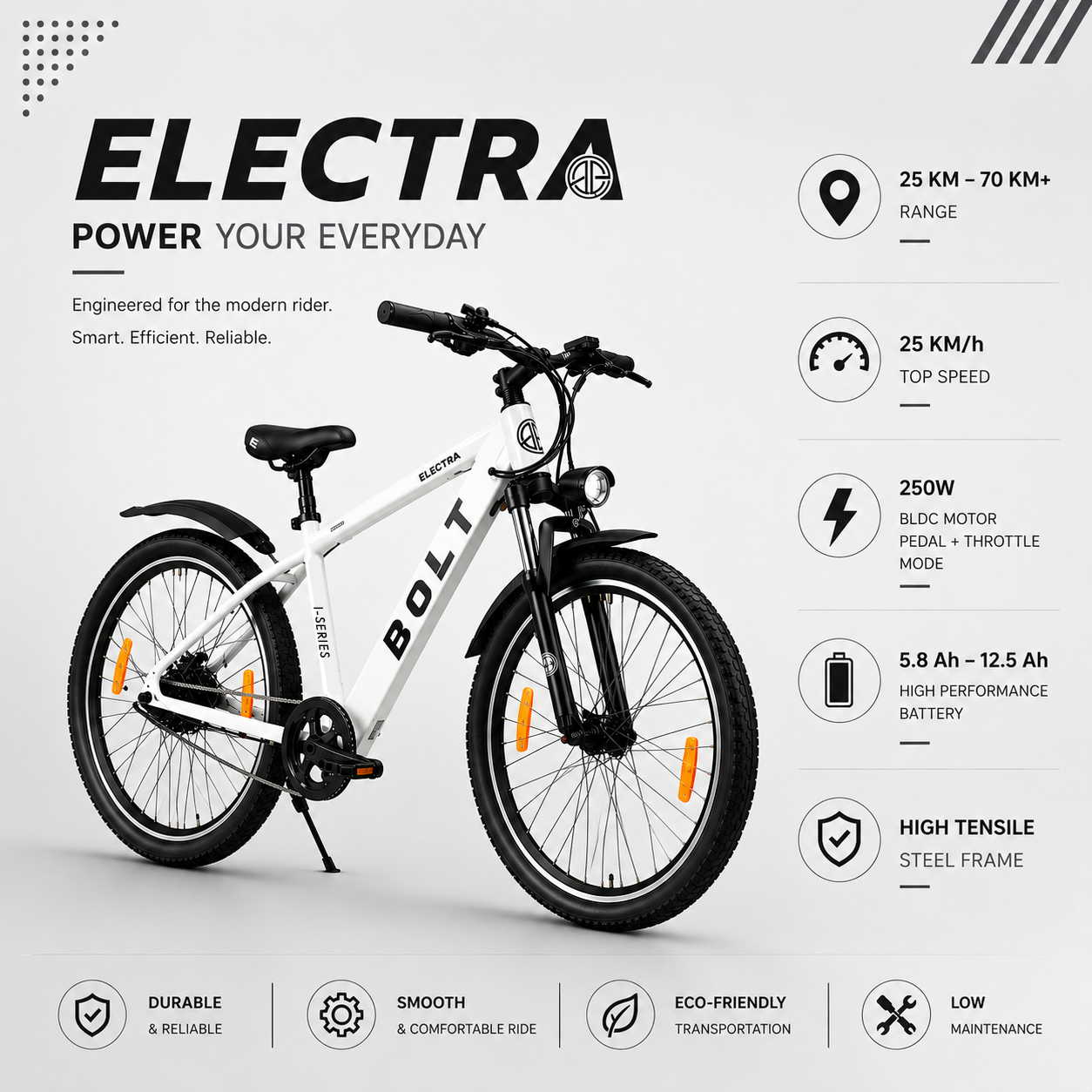Bolt Bikes Electra | I-Series | White