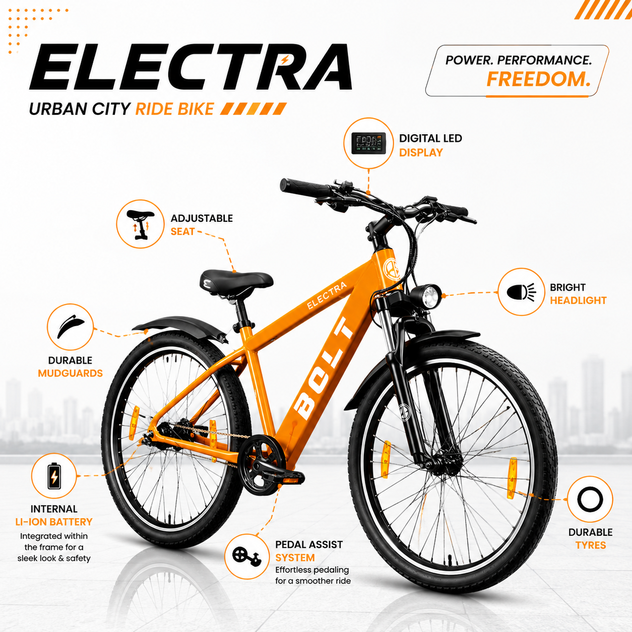 Bolt Bikes Electra | I-Series | Orange