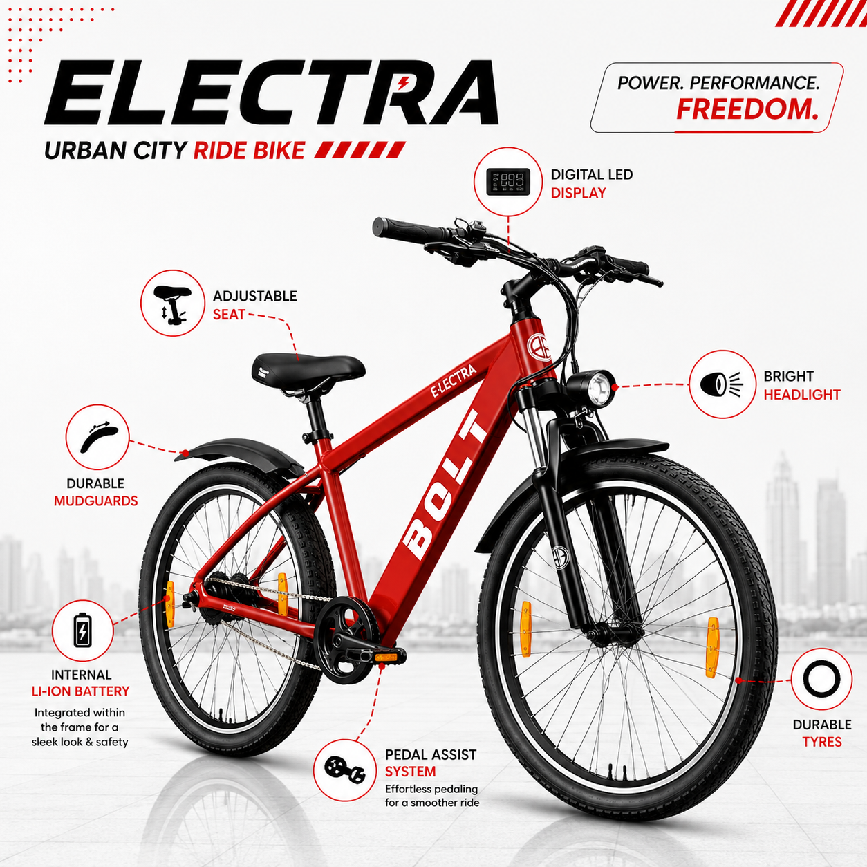 Bolt Bikes Electra | I-Series | Red