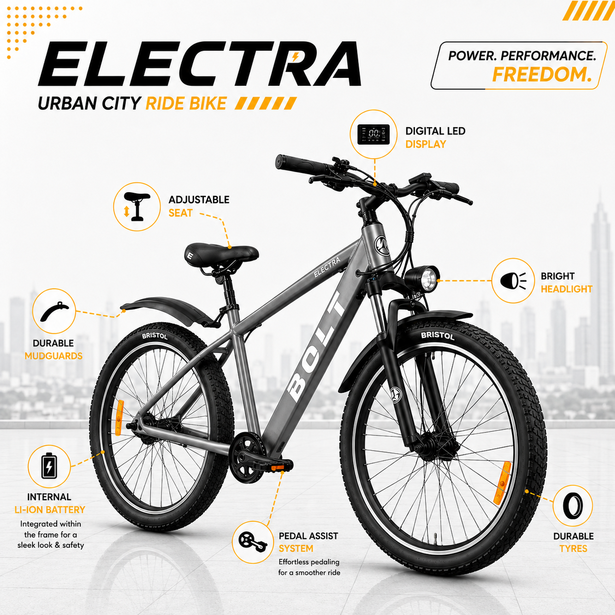 Bolt Bikes Electra | I-Series | Grey