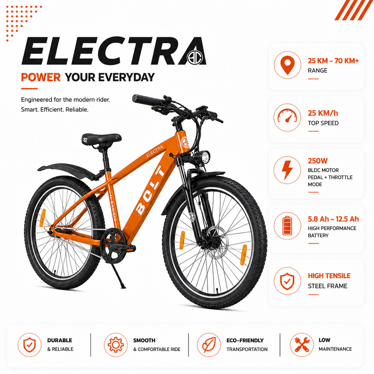 Bolt Bikes Electra | I-Series | Orange