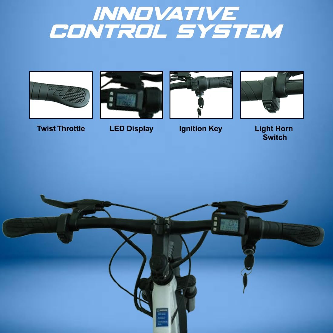 Electra 27 Inches Electric Cycle | Upto 35+ Km Range | 36V/7.8Ah in-Built Battery | 250W Motor | Front Suspension & Dual Disc Brake | LED Display & Headlight | 1 Years Warranty